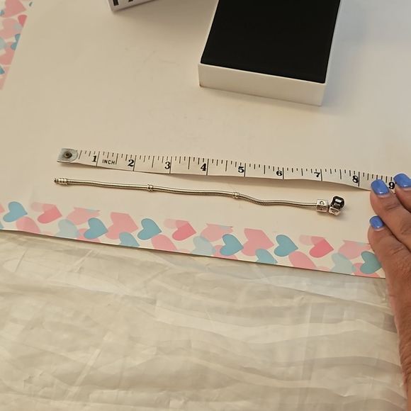 Authentic Pandora clasp charm bracelet. Size 7.5" Box and bag included🙏🙌OBO👍 - Picture 10 of 14